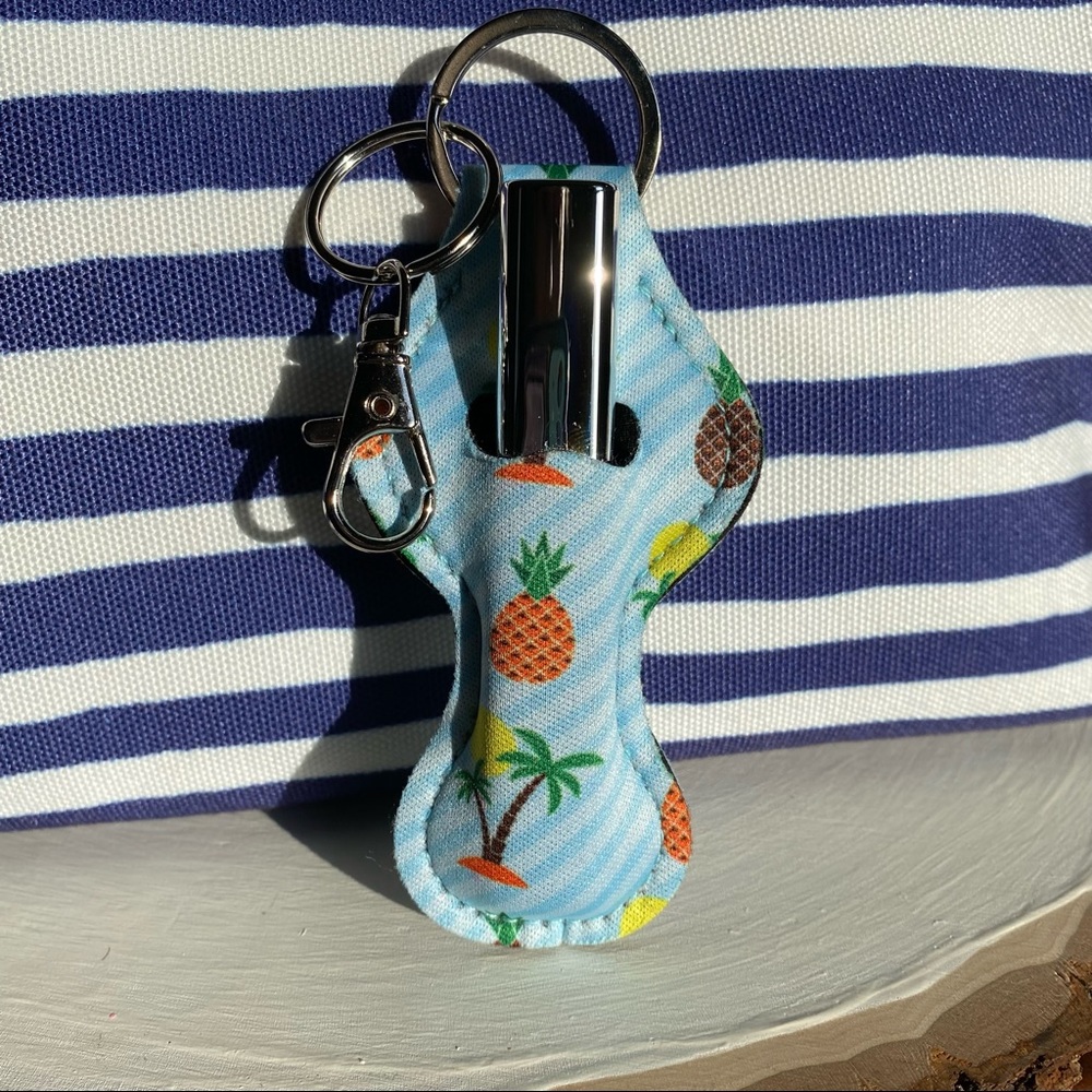 🔥5/$25🔥Versatile Neoprene Keychain Holder (lip balm/ clipper lighters, etc.)